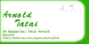 arnold tatai business card